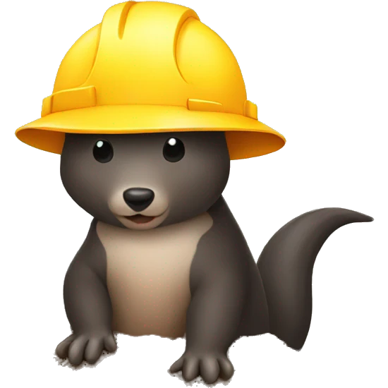 Mole digging emoji