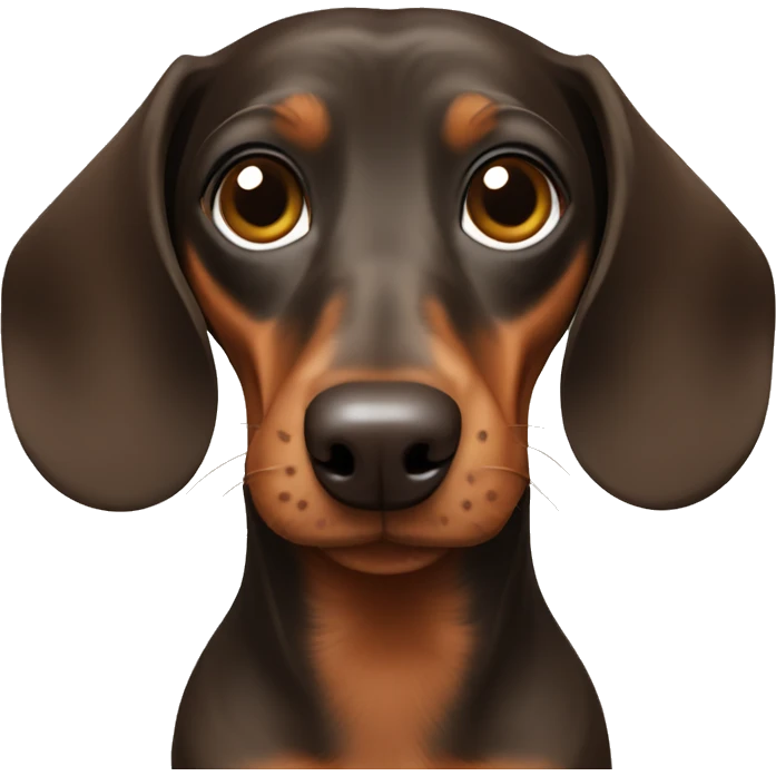brown wired dachshund  emoji