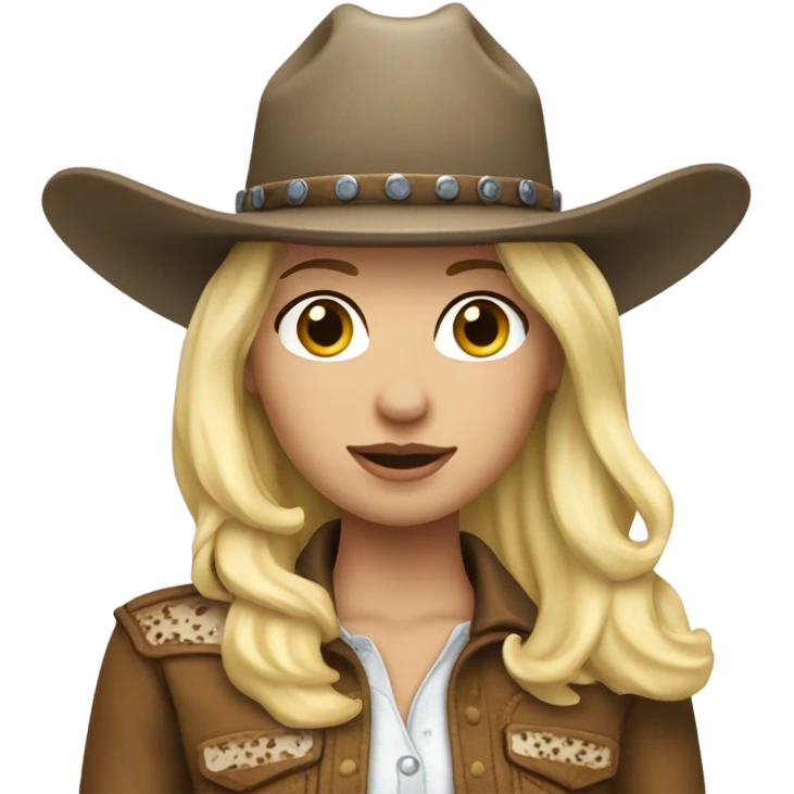 cowgirl that has white skin and blonde gate with appaloosa horse emoji