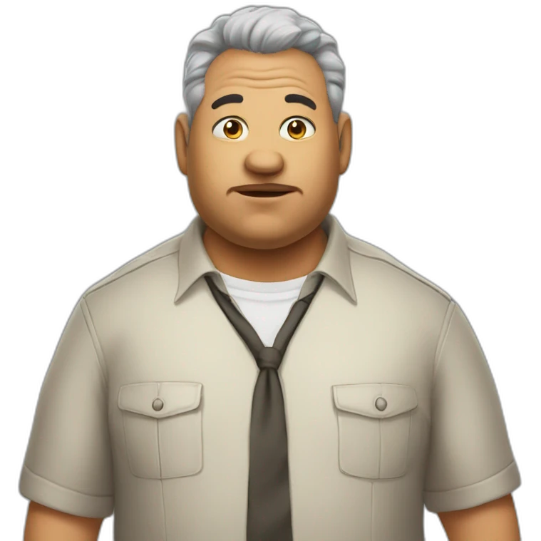 Jackal as chubby mature male emoji