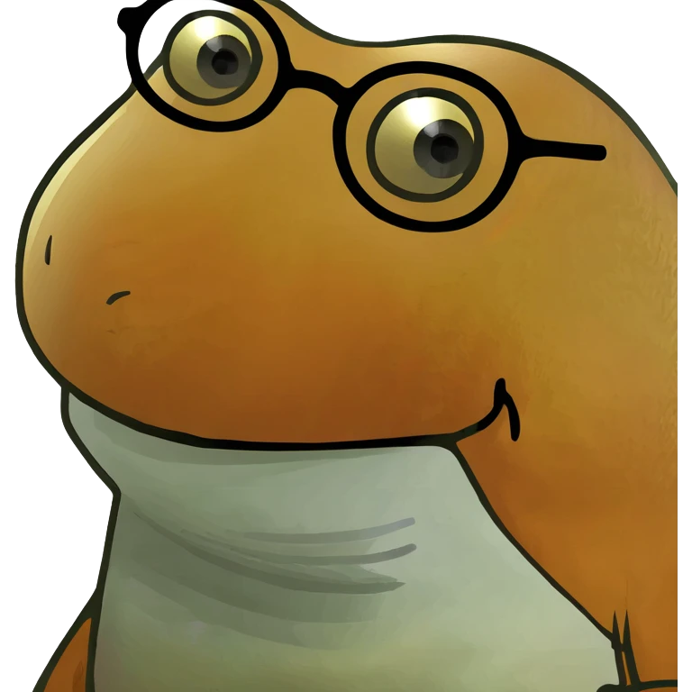 Funny goldfish character with round glasses and silly expression emoji