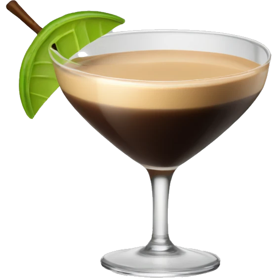 Espresso martini with hand emoji