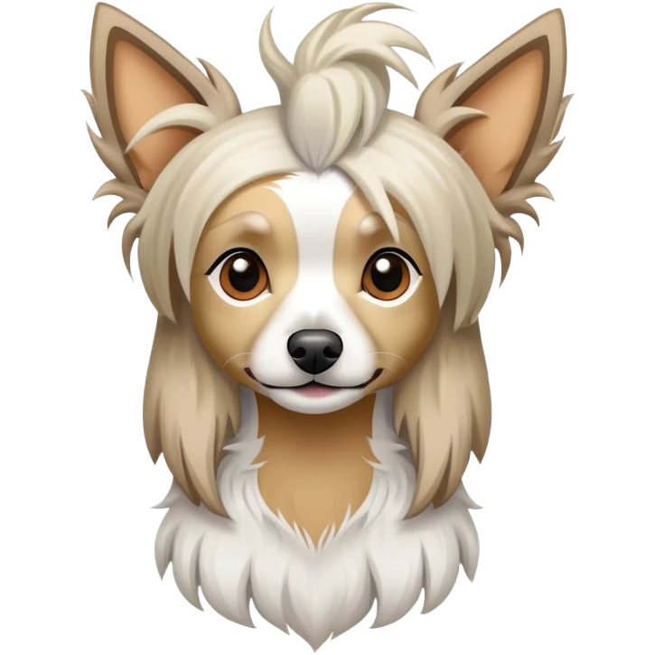 Chinese crested dog emoji