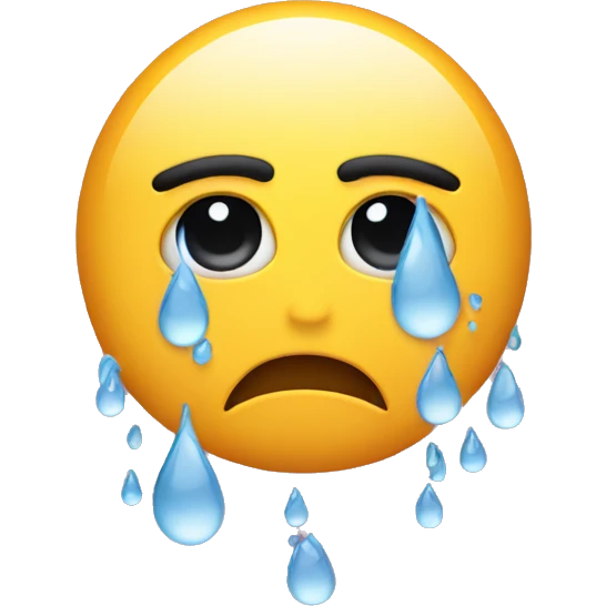 emoji sad with drops  emoji