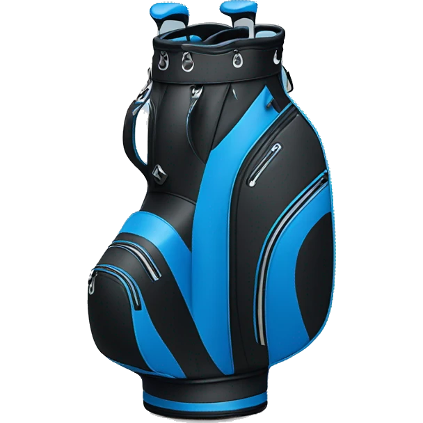 Black and blue golf bag emoji