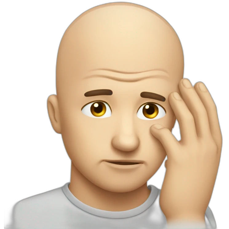  Bald facepalm emoji