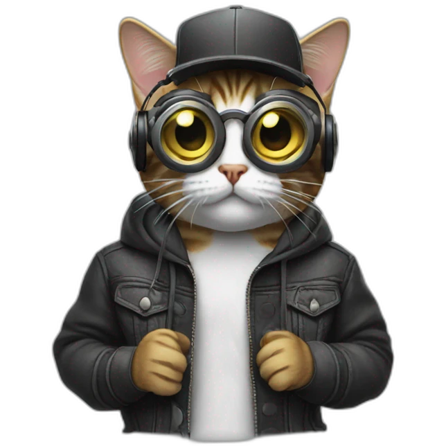 dj cat photographer emoji