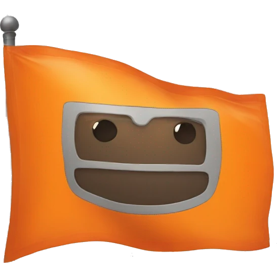 Orange flag with name SRH emoji
