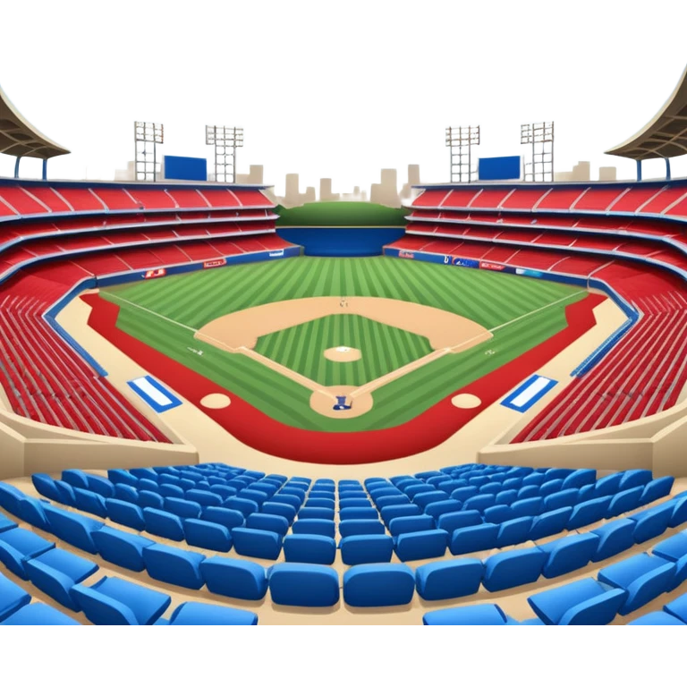 baseball stadium blue (#00A3E0) and red (#F9423A) emoji