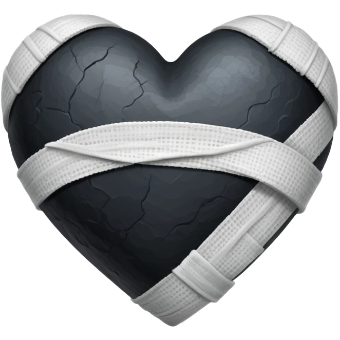 Black heart with bandage emoji