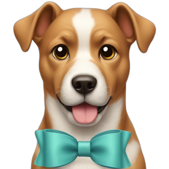 dog with bow emoji