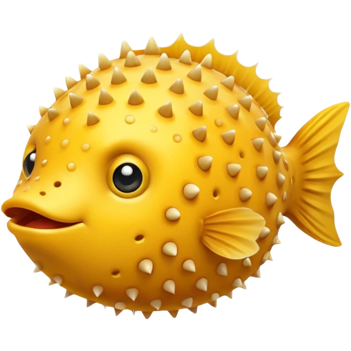 puffer fish, apple emoji style emoji