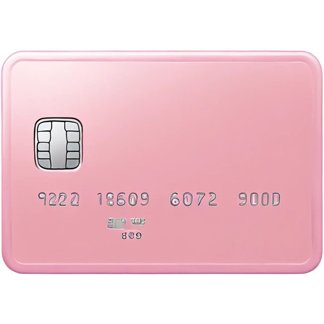 light pink American express credit card, glossy finish emoji