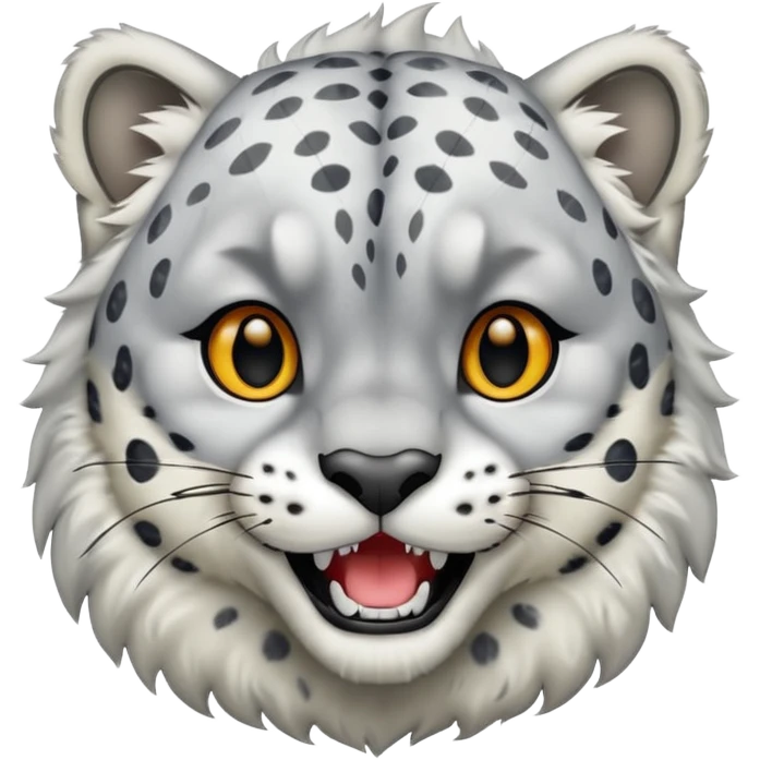 Snow leopard with teeth  emoji