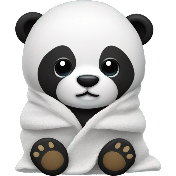 Pandabär mit einer kuscheldecke emoji
