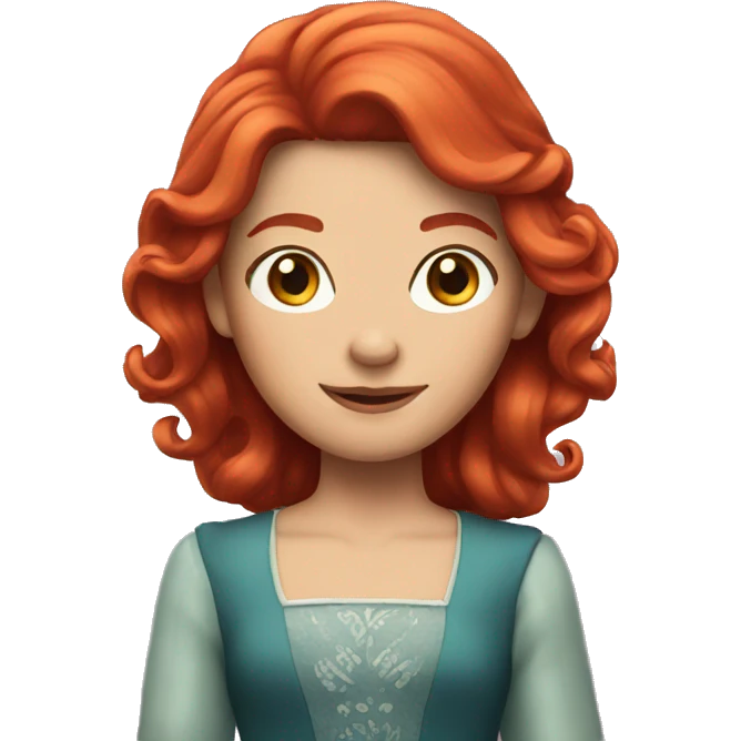Red hair princess  emoji