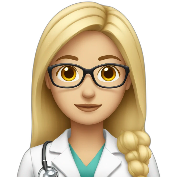 Blonde-woman-medium-hair-doctor-with-owl emoji