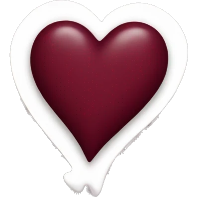 burgundy heart emoji