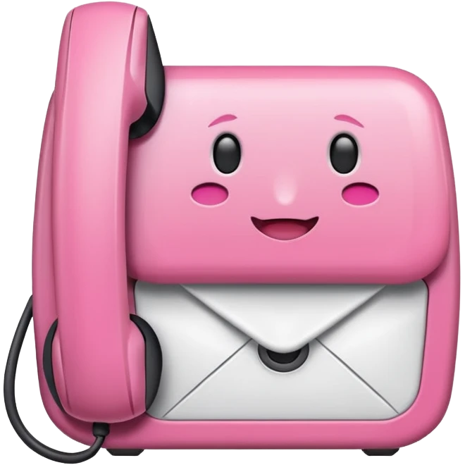 mix light pink dark pink and white girly voicemail emoji