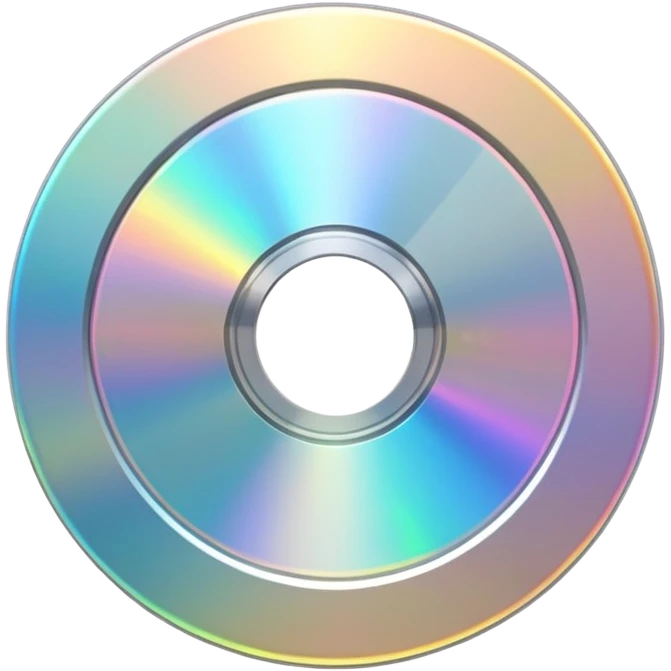 белый светящийся immortal effect CD-диск, no background emoji