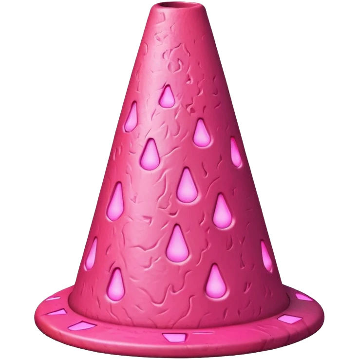 pink lava traffic cone emoji