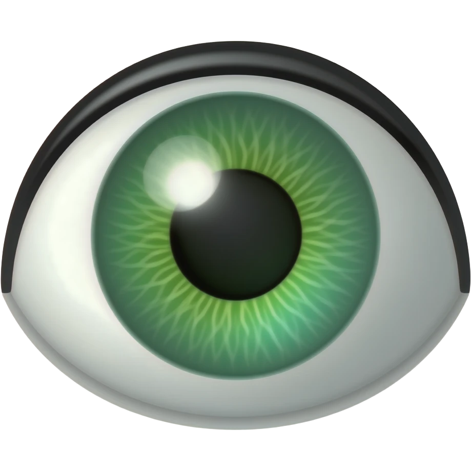 генерируй пожалуйста просто зелёный глаз emoji