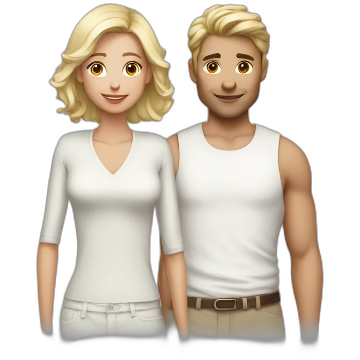 Couple peau blanche emoji