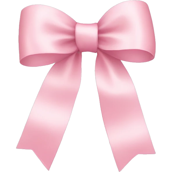 light pink ribbon bow emoji