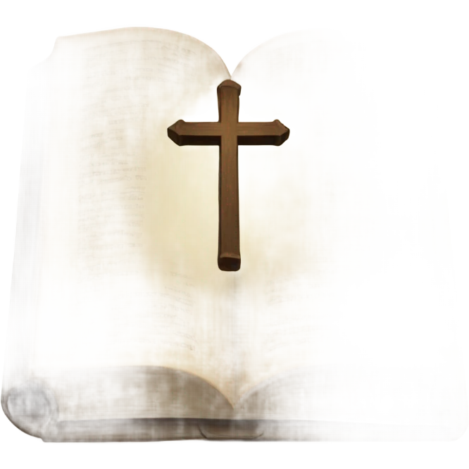a bibel whit a cross  emoji