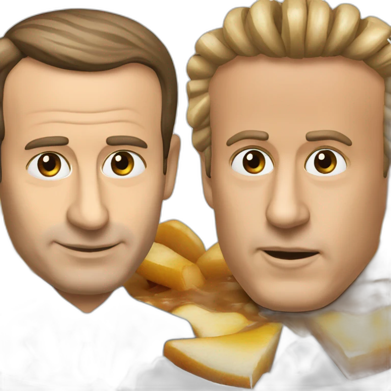 poutine et macron court emoji