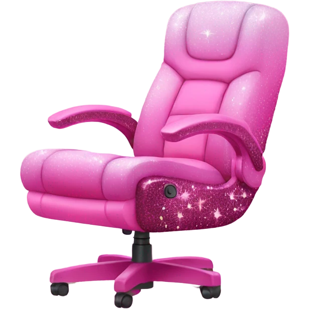 Pink ombre gaming chair with glitter  emoji