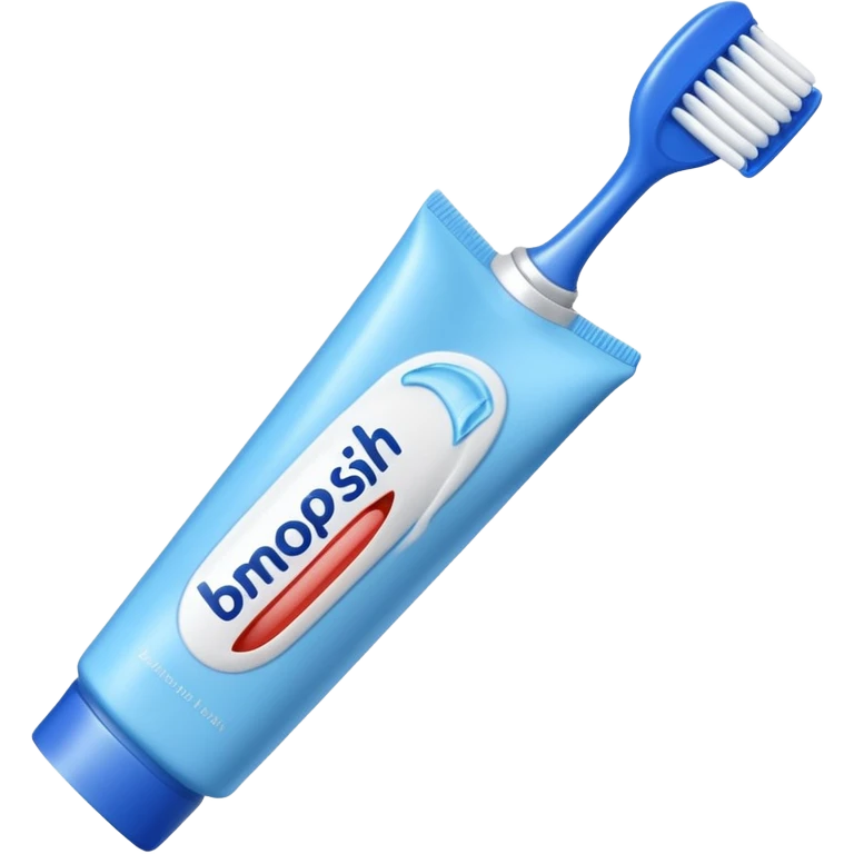 toothpaste and toothbrush emoji