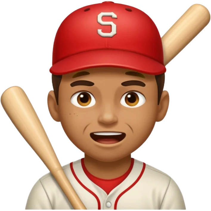 Baseball player getting spanked emoji