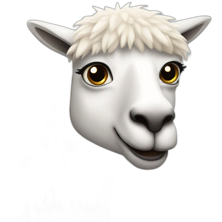 Chat avec un lama emoji