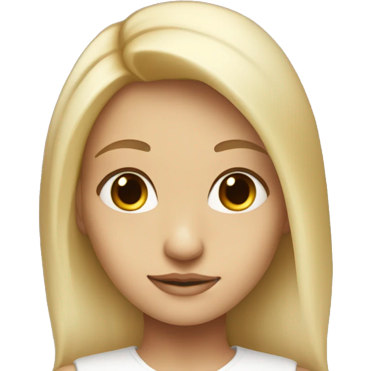Blonde girl dark brown eyes with halo and wings  emoji