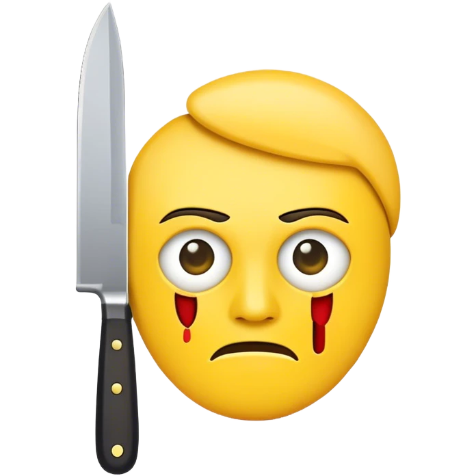 Yellow face carrying knife  emoji