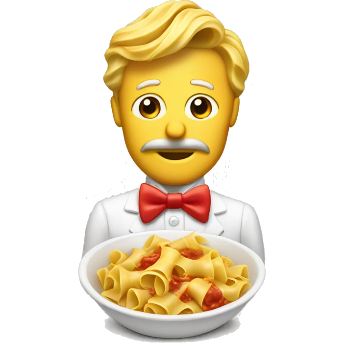 bowtie pasta with red sauce in a bowl  emoji