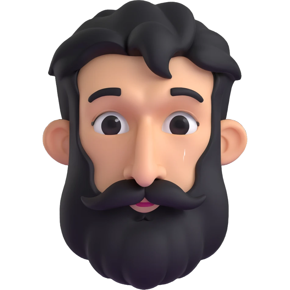 hairy man with a crooked nose emoji
