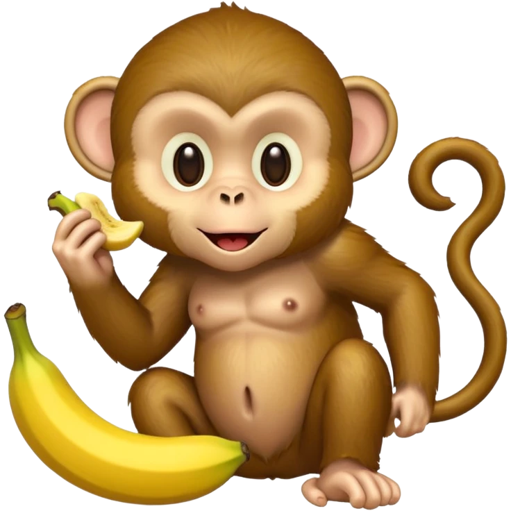 monkey eating banana emoji