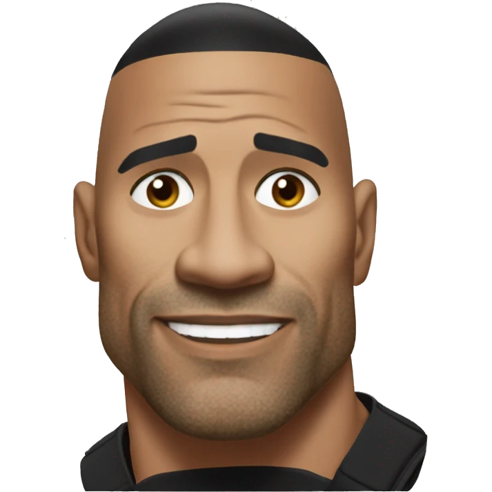 The Rock with cowhat emoji