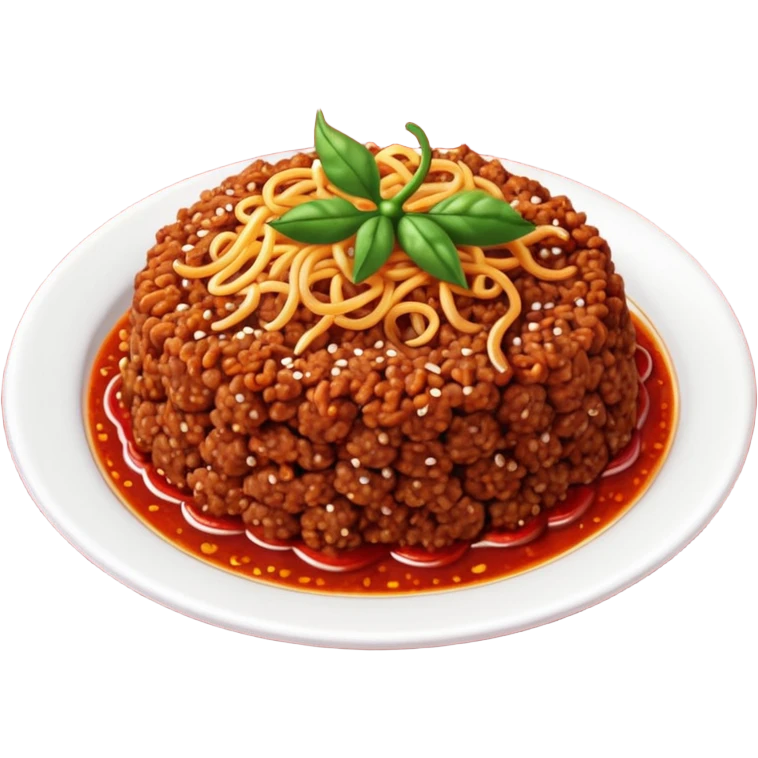 spicy fried minced meat dish object icon, minced meat cooked with chili flakes, red spicy oil, crispy texture, 3D cartoon, mobile game icon style, clean background, no text, no watermark
  emoji