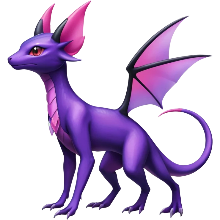 Shiny Salandit-Noivern-Espeon-Hybrid (Full body) emoji