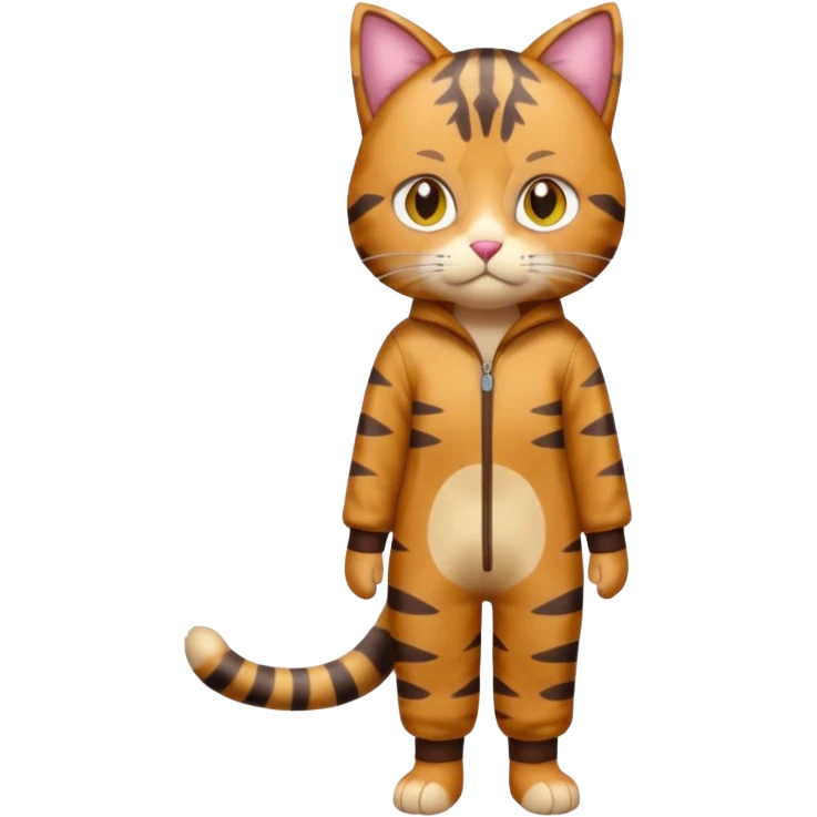 full body anxious looking colourful light calico tabby cat with hazel eyes and patchy brown tabby sections of fur emoji