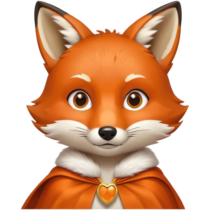 Posing fox with cape emoji