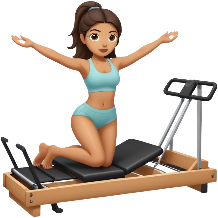 Latina girl Pilates reformer  emoji