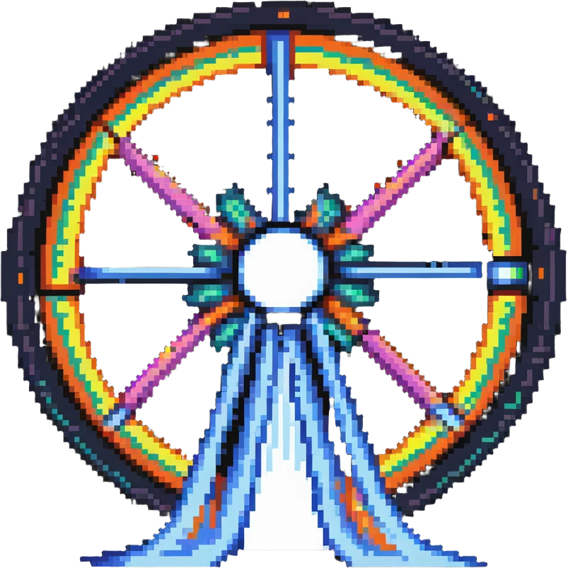 sci-fi teleportation portal with colorful energy beams emoji