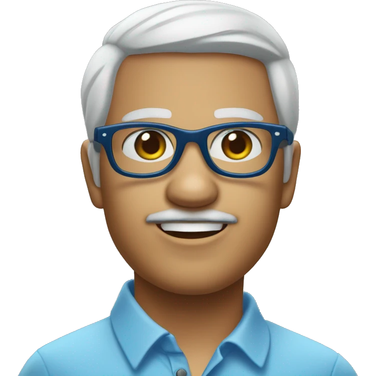 menino com pele clara com cabelo loiro e olho azul usando oculos thuig life emoji