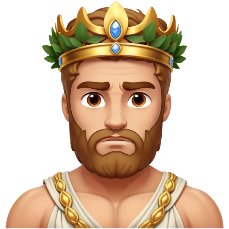 Cinematic Realistic Hercules Portrait, depicted with lifelike, sun-kissed skin and a robust, muscular physique that radiates both power and gentle nobility. His intense, kind eyes and regal expression are complemented by classical Greek attire and a laurel crown, rendered under dynamic lighting that highlights every chiseled detail. emoji