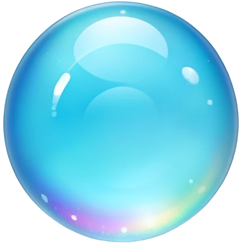 Round cut blue smithsonite gemstone with sky blue color and holographic rainbow reflections emoji