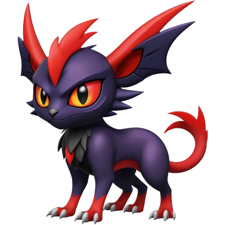 Edgy Cool Litten-Noivern-Noibat-Absol-Pokémon Full Body emoji